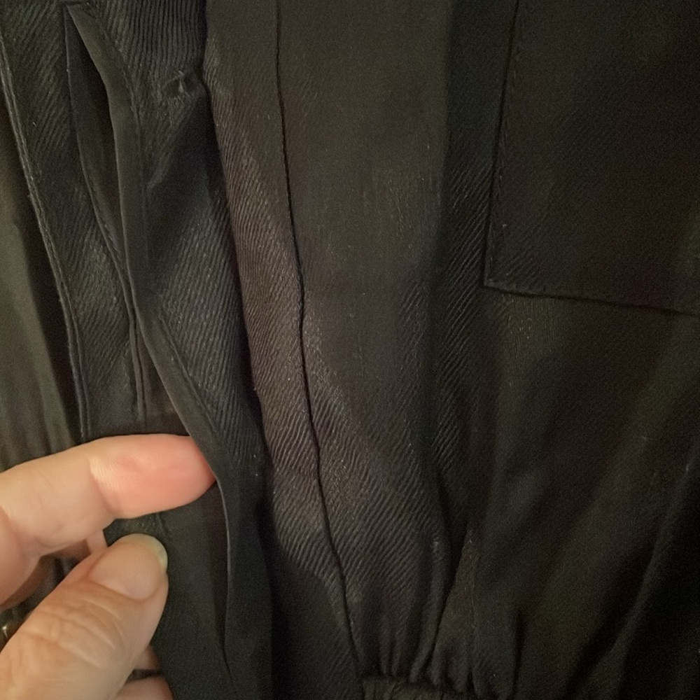 Nwt Gentle Herd Black Linen Blend Long Sleeve Jumpsuit — image 5 of 8